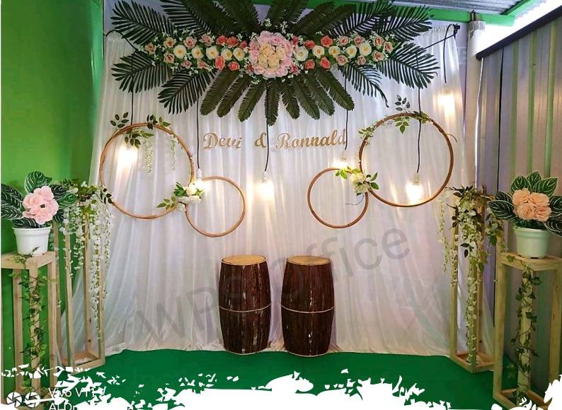Dekorasi Backdrop Lamaran oleh Rushtic